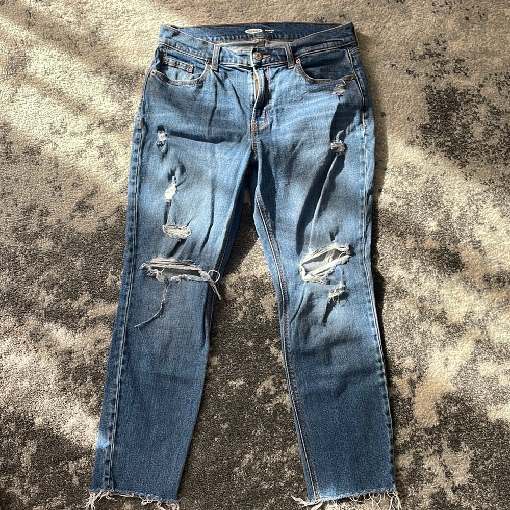 Old Navy Distressed Ripped Jeans